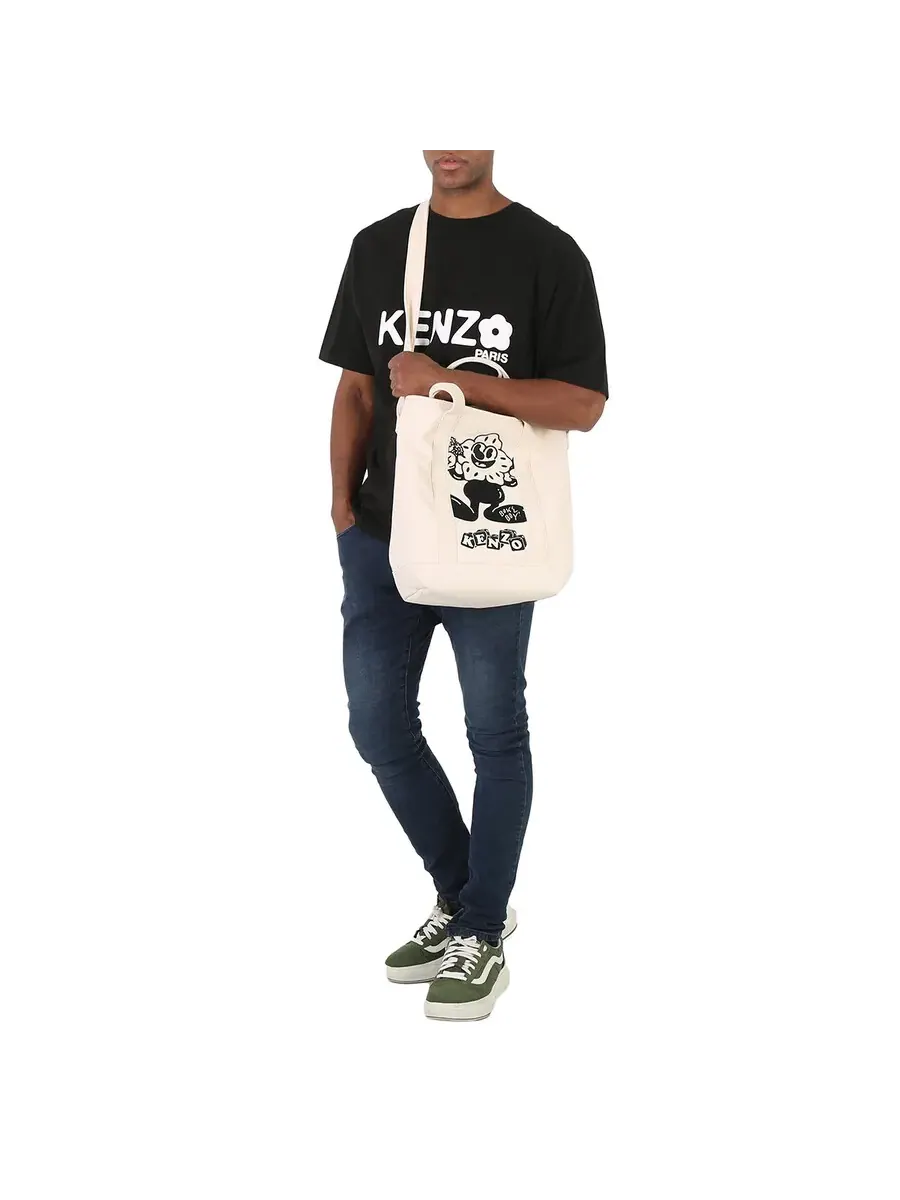 Графическая сумка-тоут Kenzo цвета экрю — 2