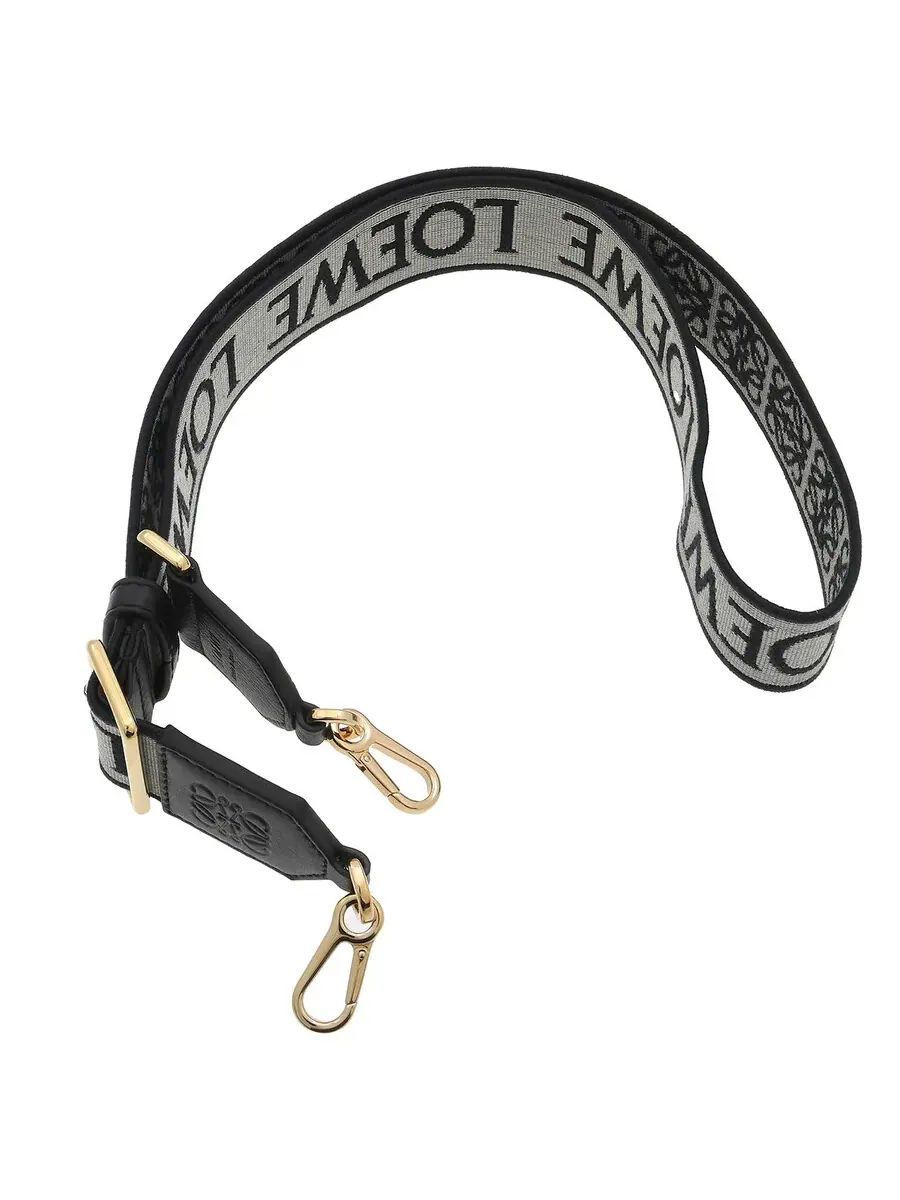 Ремешок Loewe Anagram из жаккарда и телячьей кожи — изображение 2 из 3, темно-синий/черный