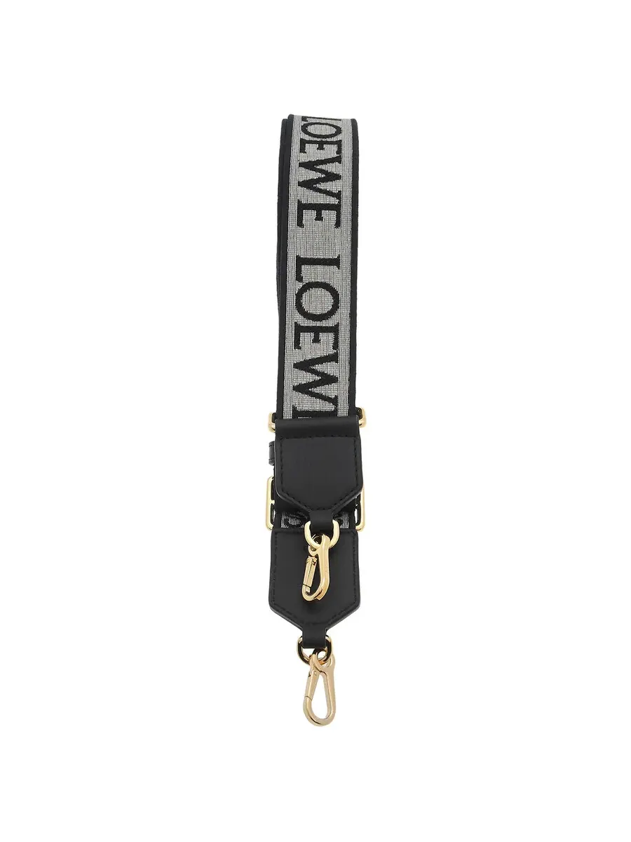 Ремешок Loewe Anagram из жаккарда и телячьей кожи — изображение 3 из 3, темно-синий/черный