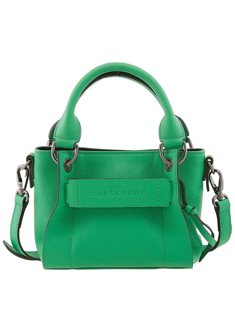 Сумка Longchamp 3D XS зеленая - кожа