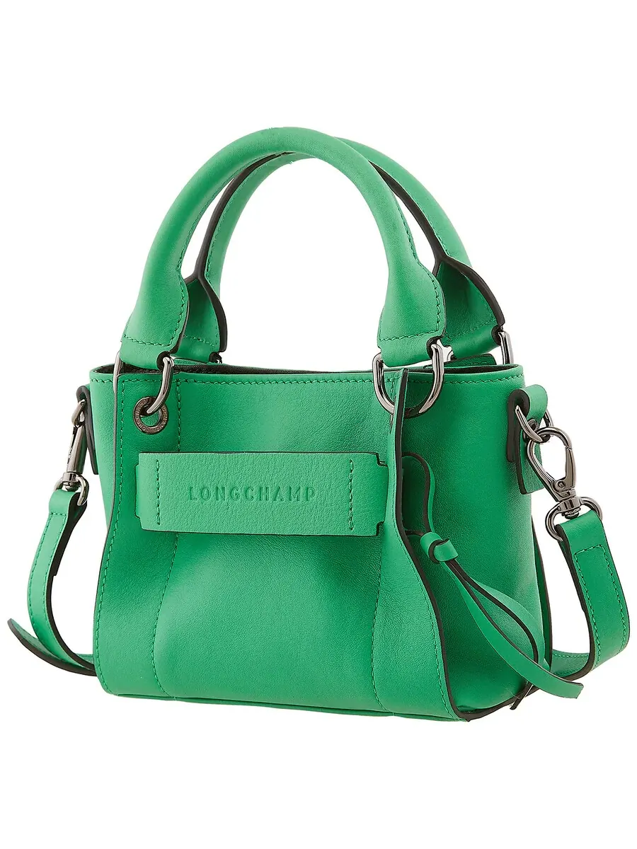 Сумка Longchamp 3D XS зеленая - кожа — изображение 4 из 6, зеленый