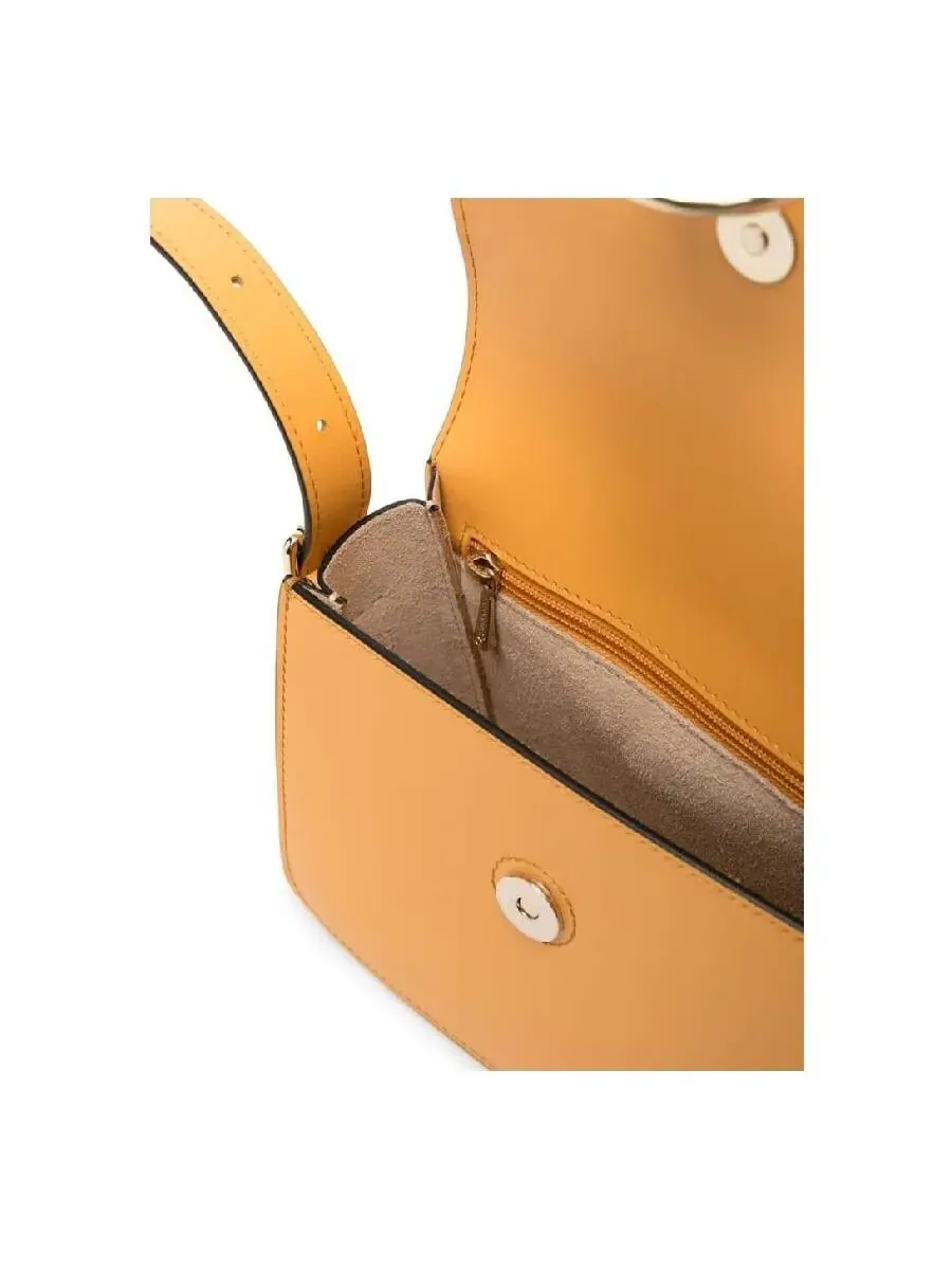 Сумка через плечо Longchamp Box-Trot с логотипом на пластине — изображение 3 из 4, желтый