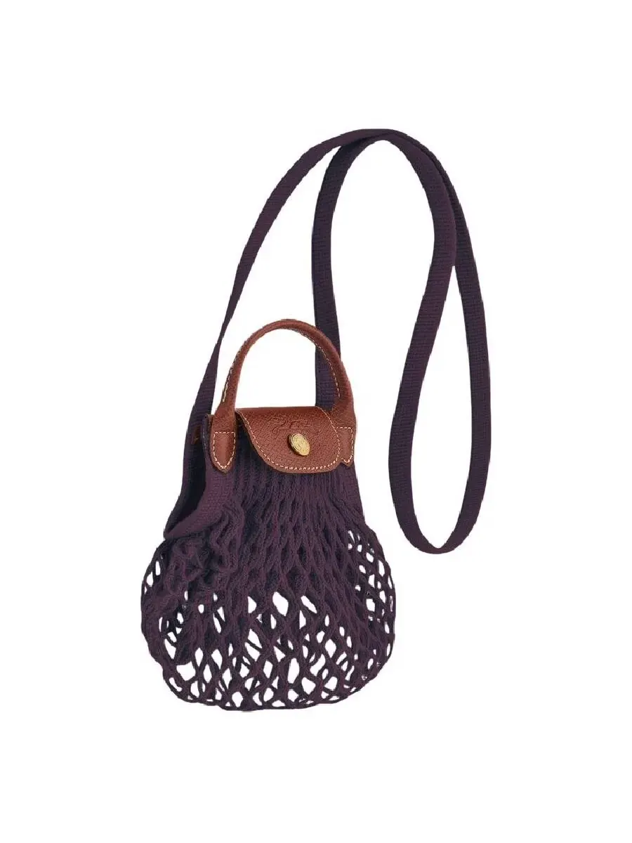 Сумка Longchamp Le Pliage Xs с сеткой — изображение 2 из 3, баклажан