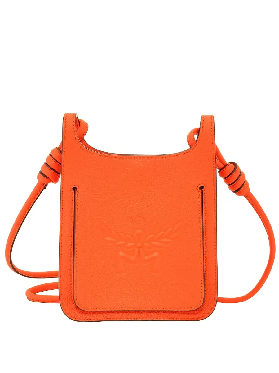 Мини-сумка через плечо MCM Mini Himmel Hobo - оранжевая — оранжевый