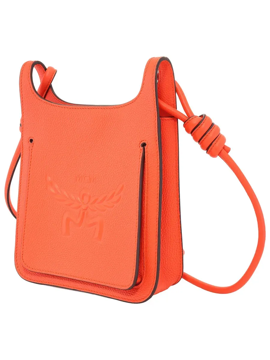 Мини-сумка через плечо MCM Mini Himmel Hobo - оранжевая — изображение 3 из 5, оранжевый