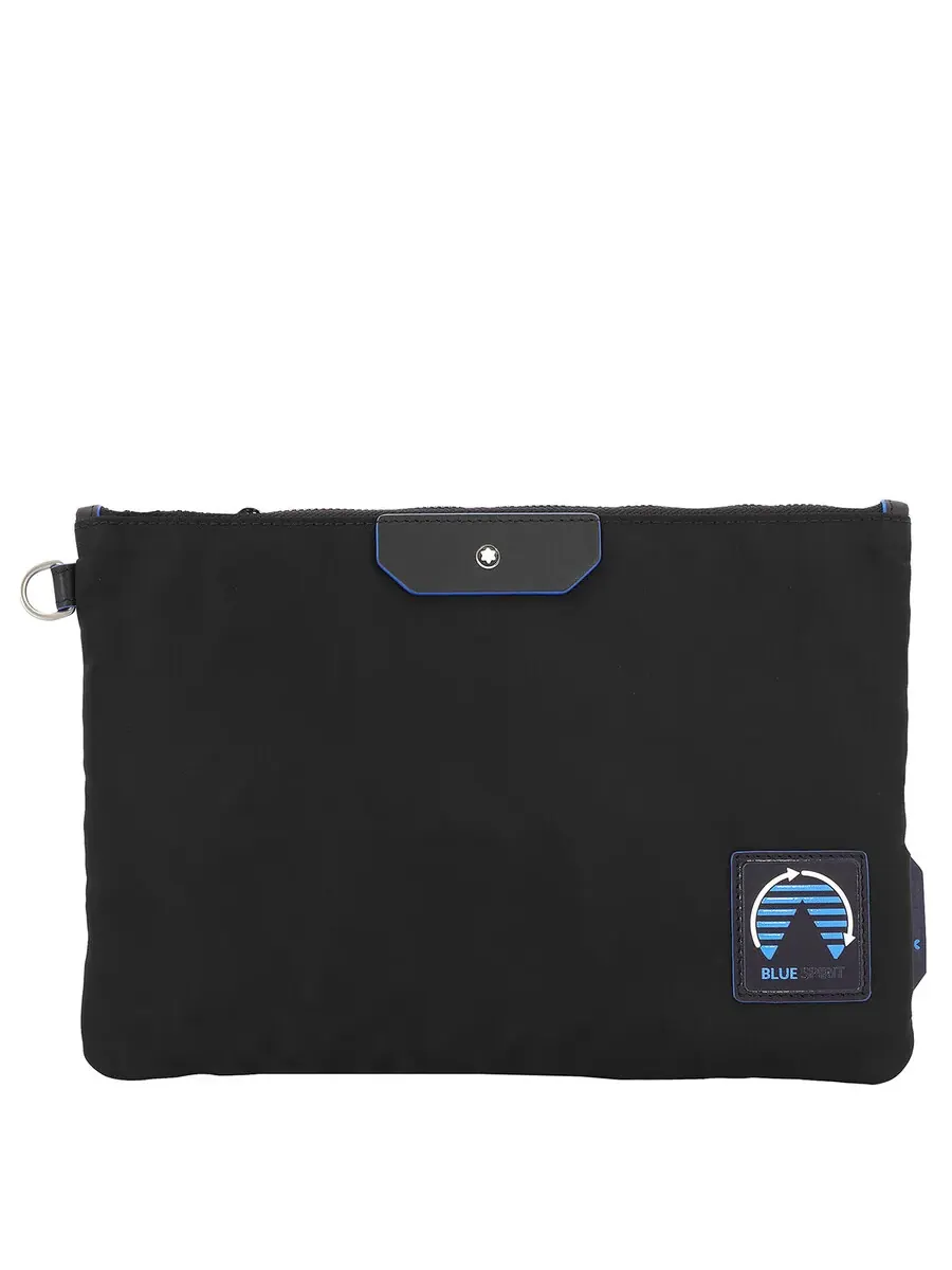 Сумка Montblanc Black Blue Nylon Spirit Medium Pouch