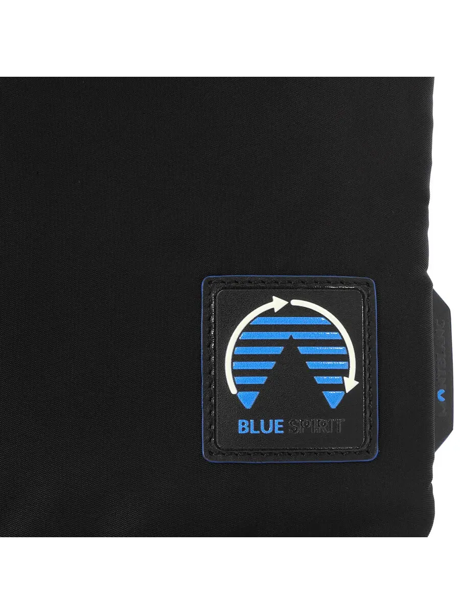 Сумка Montblanc Black Blue Nylon Spirit Medium Pouch — 4