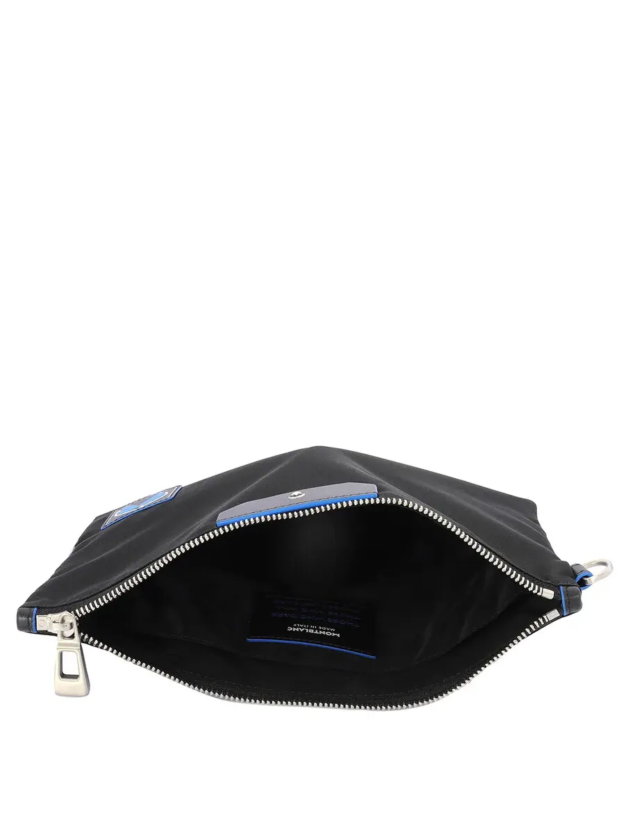 Сумка Montblanc Black Blue Nylon Spirit Medium Pouch — 5