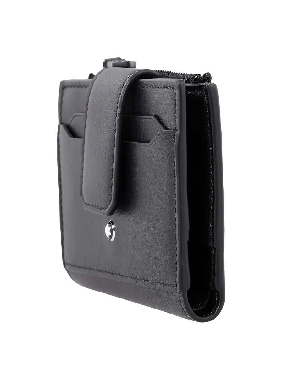 Мини-кошелек Montblanc Black Soft на 6 отделений для карт — изображение 2 из 4, черный