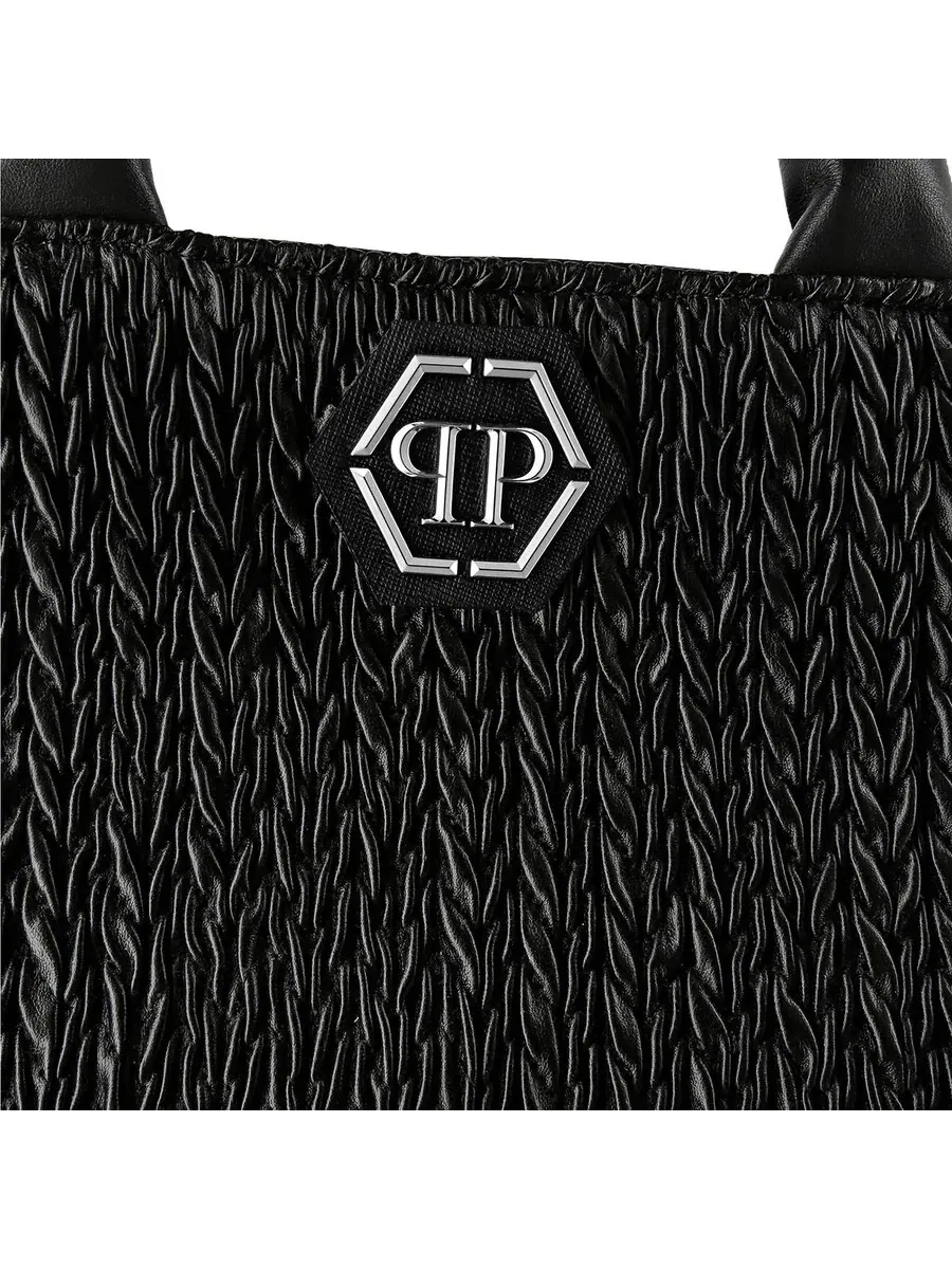 Большая сумка-хобо Philipp Plein Iconic Plein — изображение 3 из 5, черный