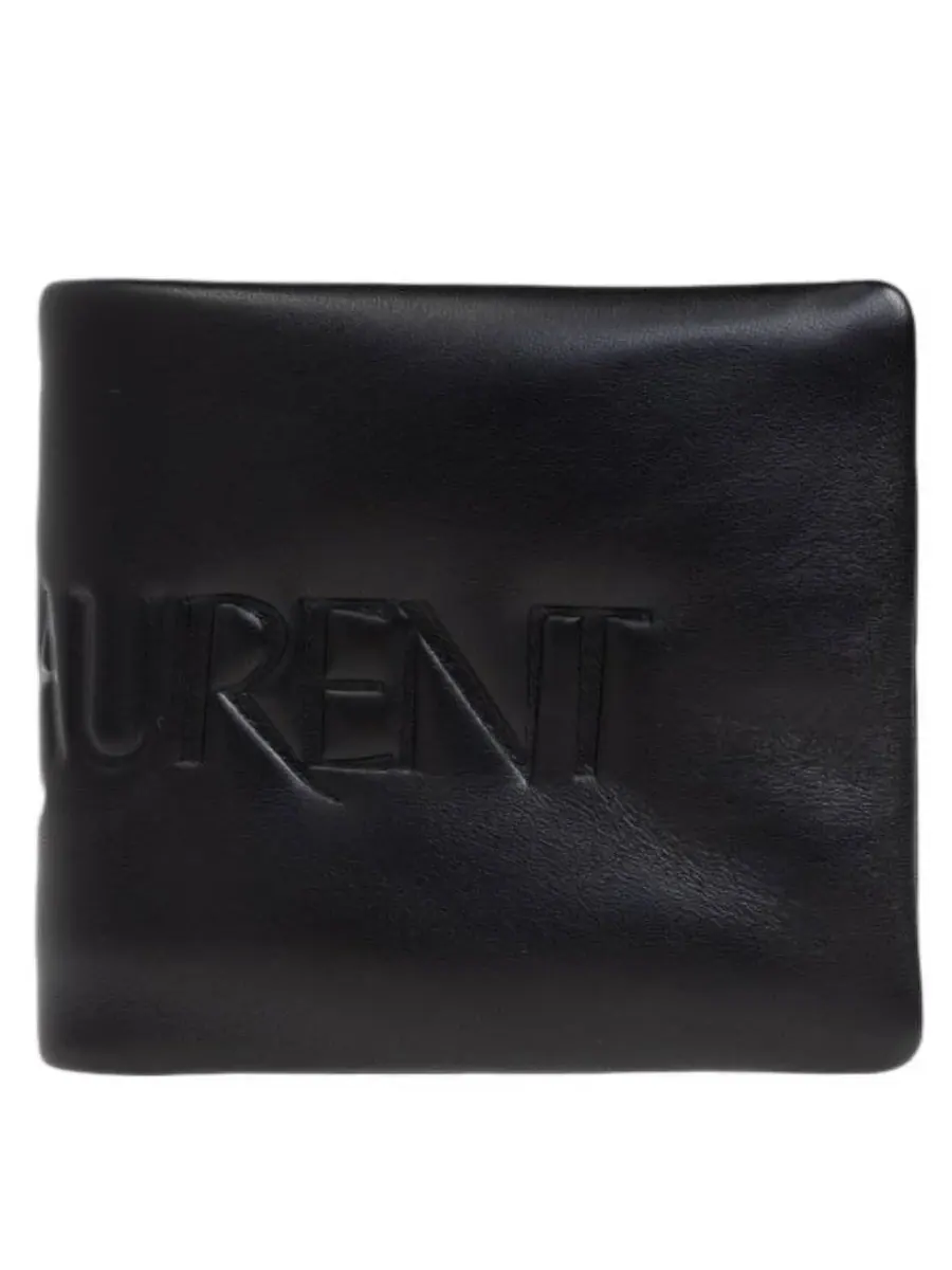 Кошелек из кожи с тиснением логотипа Saint Laurent