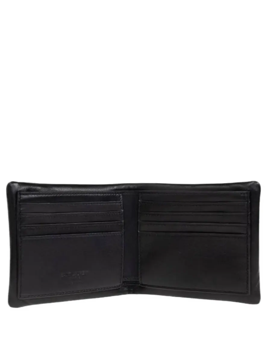 Кошелек из кожи с тиснением логотипа Saint Laurent — изображение 2 из 3, черный