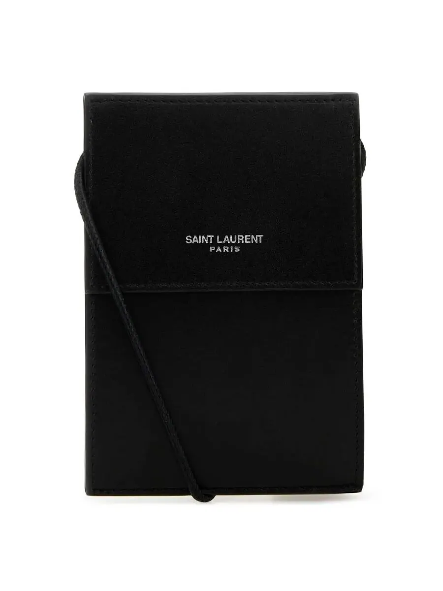Мини-сумка через плечо с принтом логотипа Saint Laurent