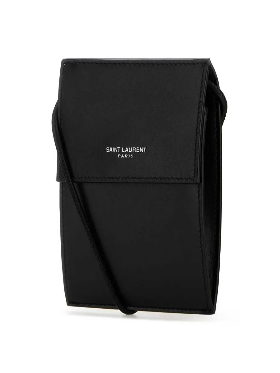 Мини-сумка через плечо с принтом логотипа Saint Laurent — 2