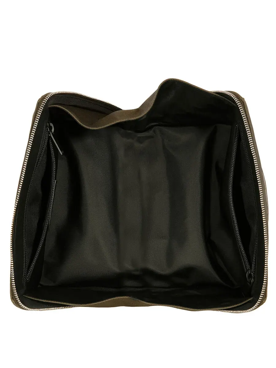 Косметичка Saint Laurent Paris из оливкового хлопка — 4