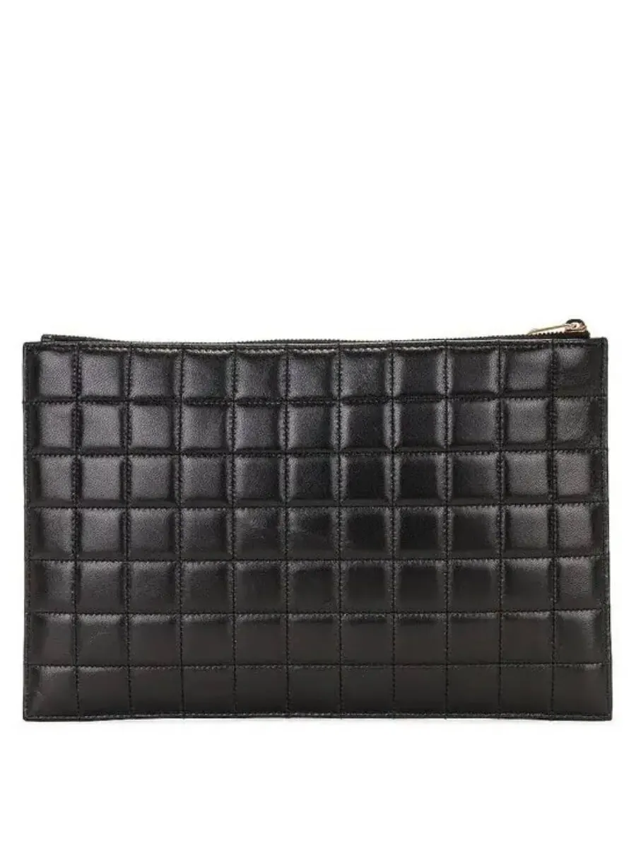 Сумка Saint Laurent Quilted Leather Tablet Pouch — изображение 3 из 3, черный