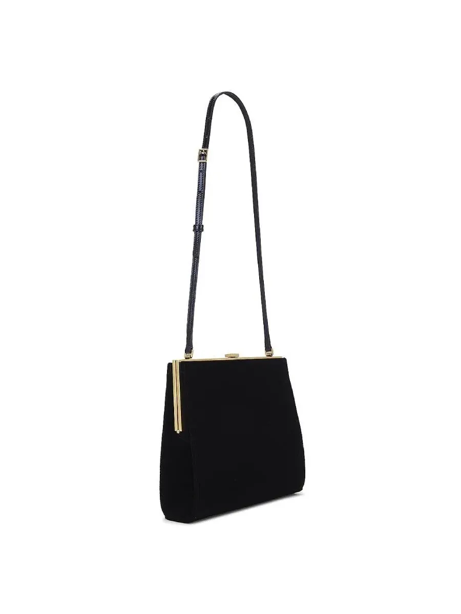 Сумка через плечо Saint Laurent Gaia, маленькая — изображение 3 из 4, черный/черный
