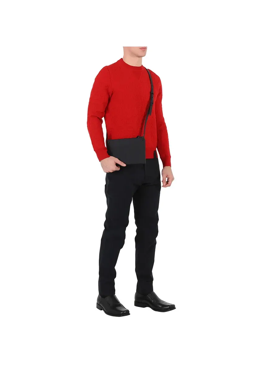 Сумка через плечо Salvatore Ferragamo Gancini из тисненой кожи - черная — 2