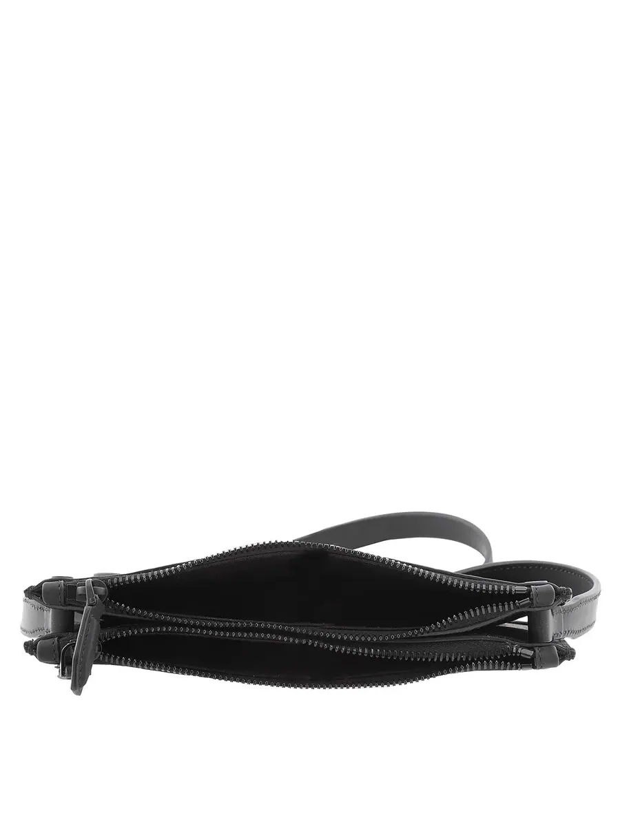 Сумка через плечо Salvatore Ferragamo Gancini из тисненой кожи - черная — 5