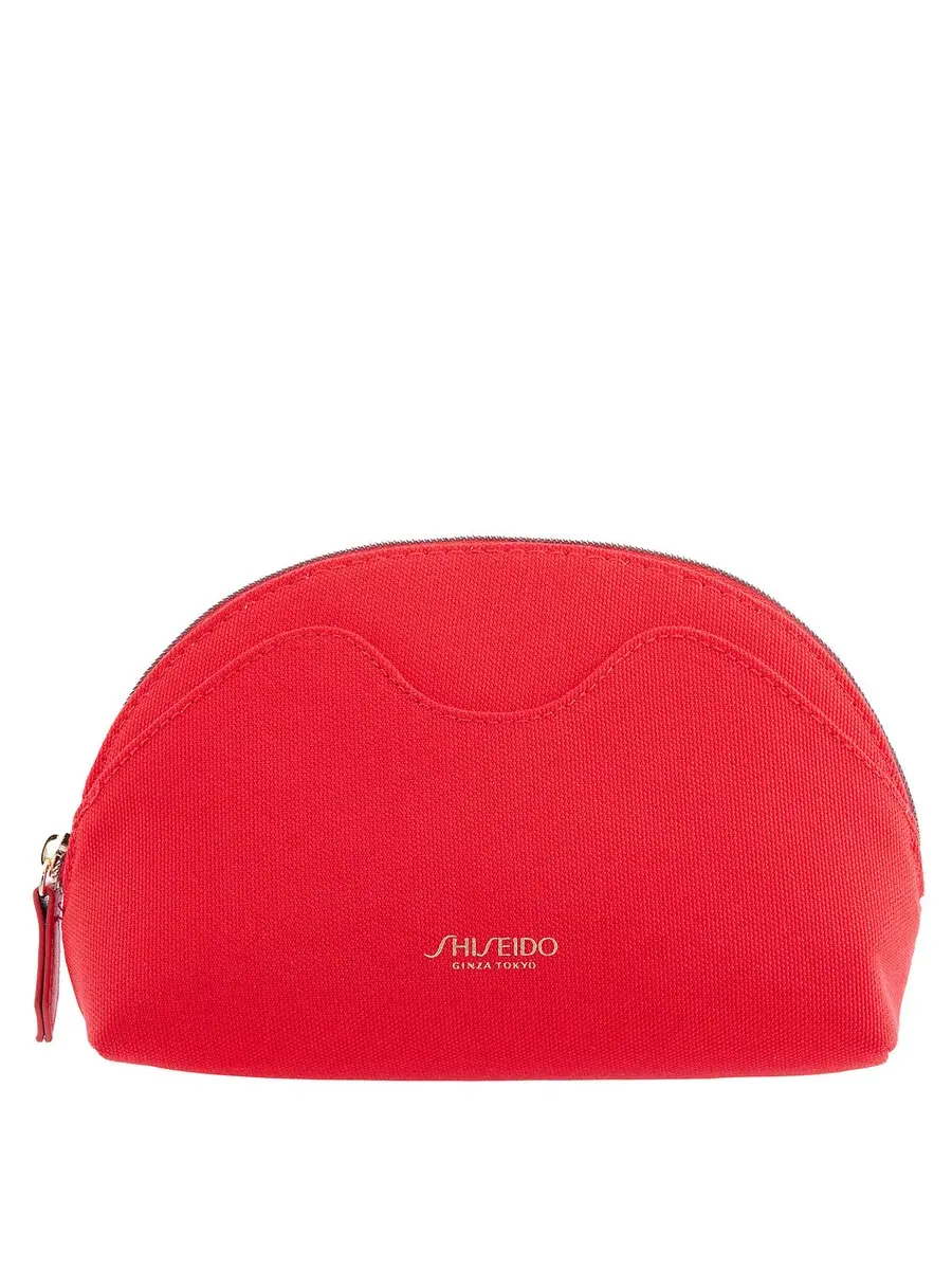 Косметичка Shiseido с красным логотипом — красный