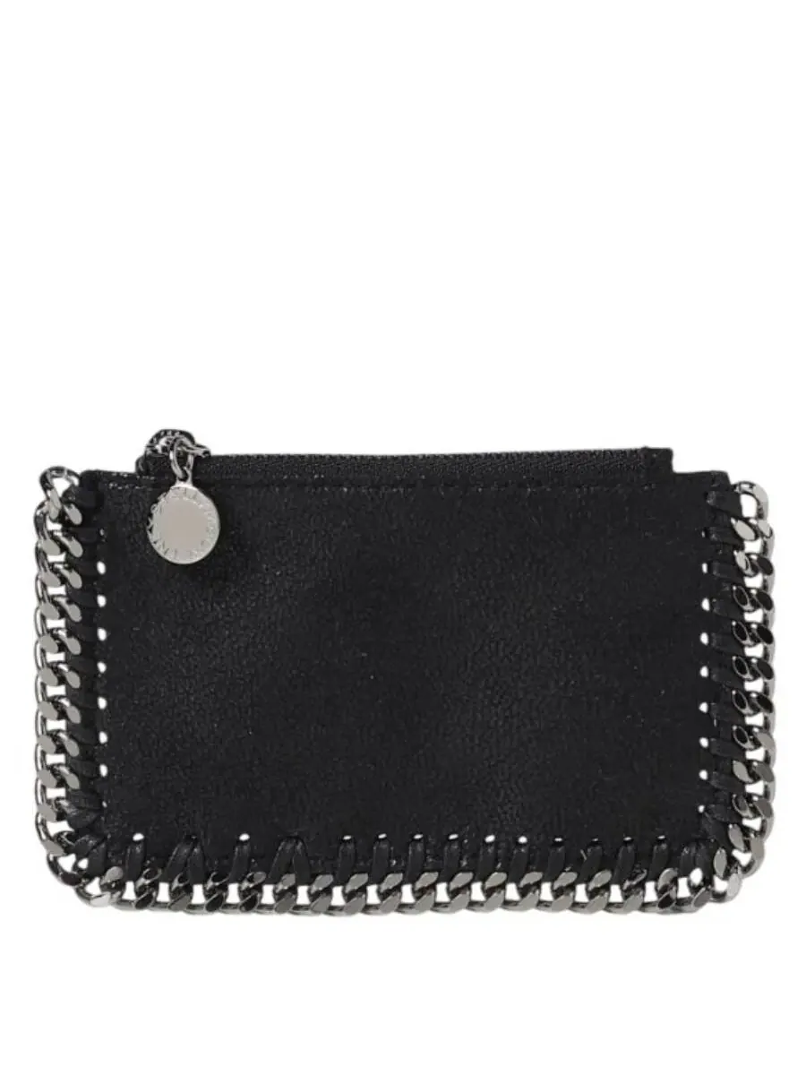 Черный держатель для карт Stella Mccartney Falabella на молнии — черный