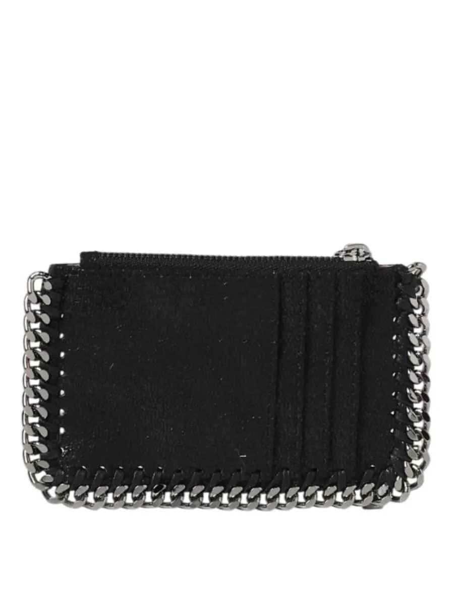 Черный держатель для карт Stella Mccartney Falabella на молнии — изображение 2 из 3