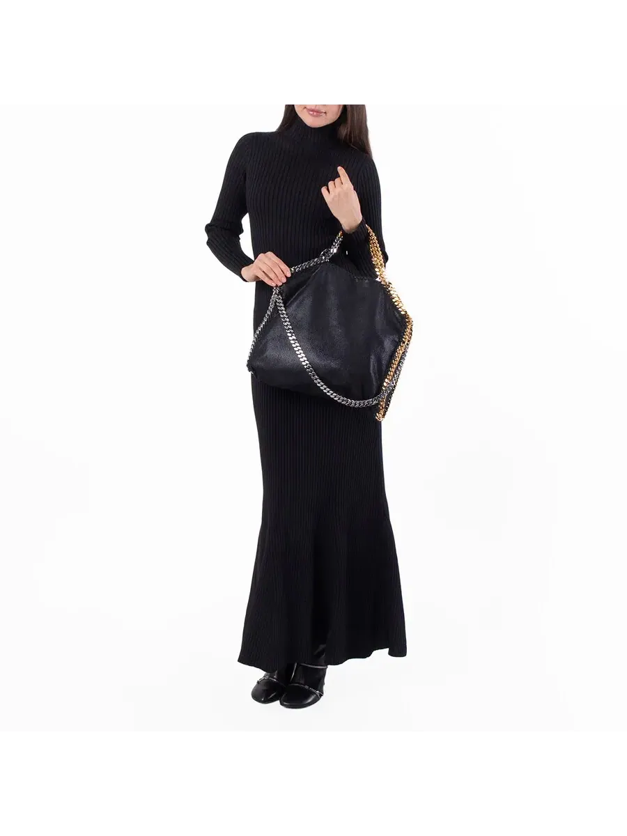 Черная сумка-тоут Stella McCartney Piccola Falabella — изображение 3 из 6, черный