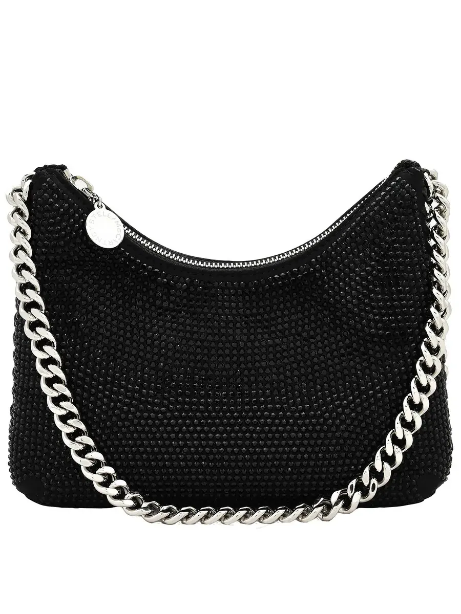 Мини-сумка на плечо Stella McCartney Falabella с молнией — черный