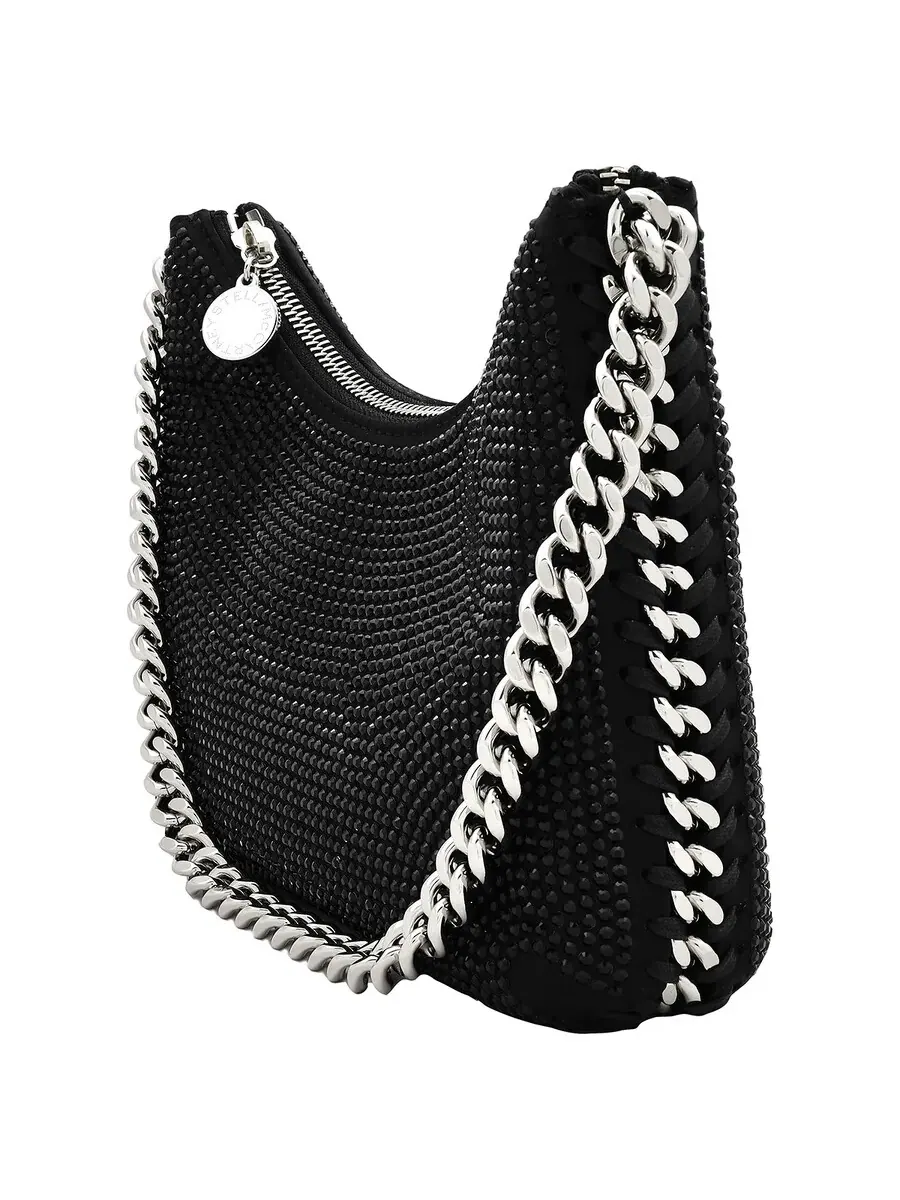 Мини-сумка на плечо Stella McCartney Falabella с молнией — изображение 4 из 6, черный