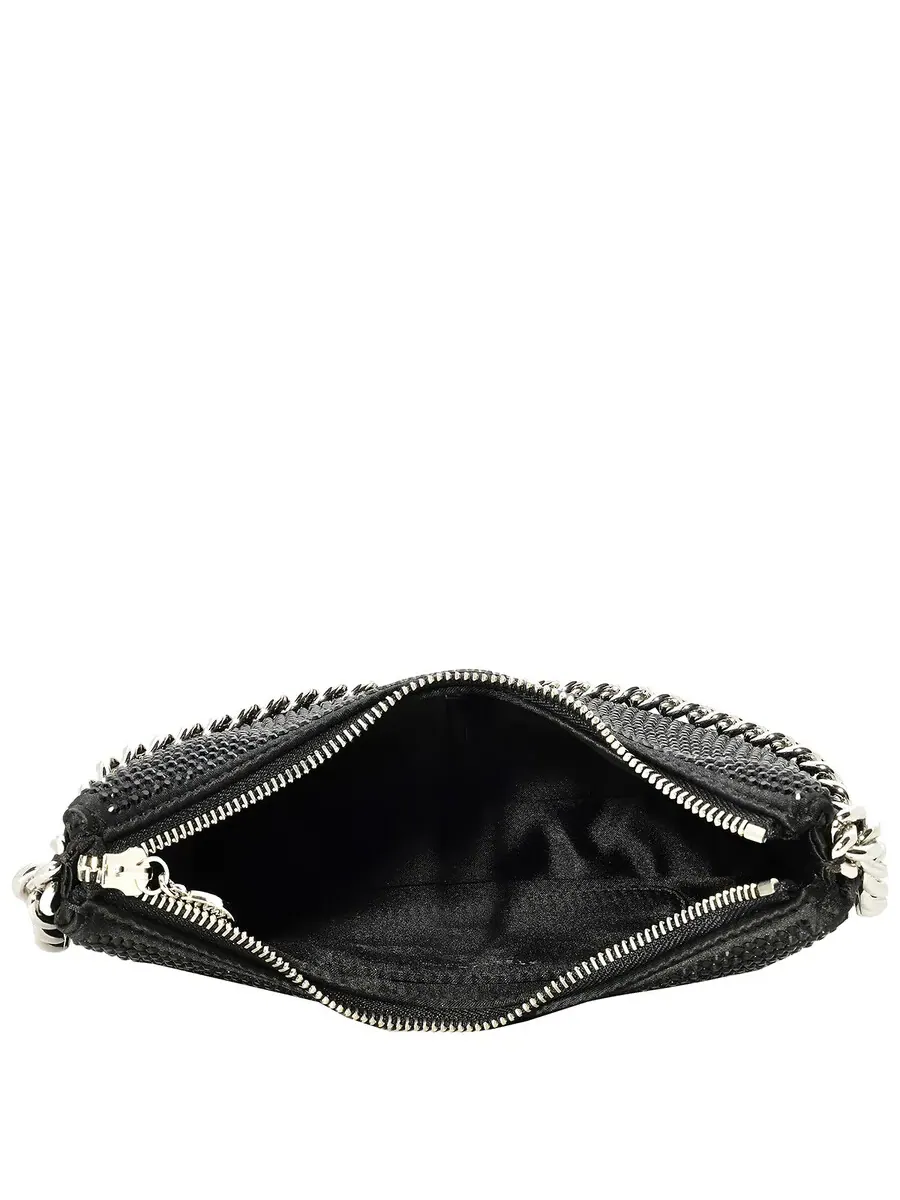 Мини-сумка на плечо Stella McCartney Falabella с молнией — изображение 6 из 6, черный
