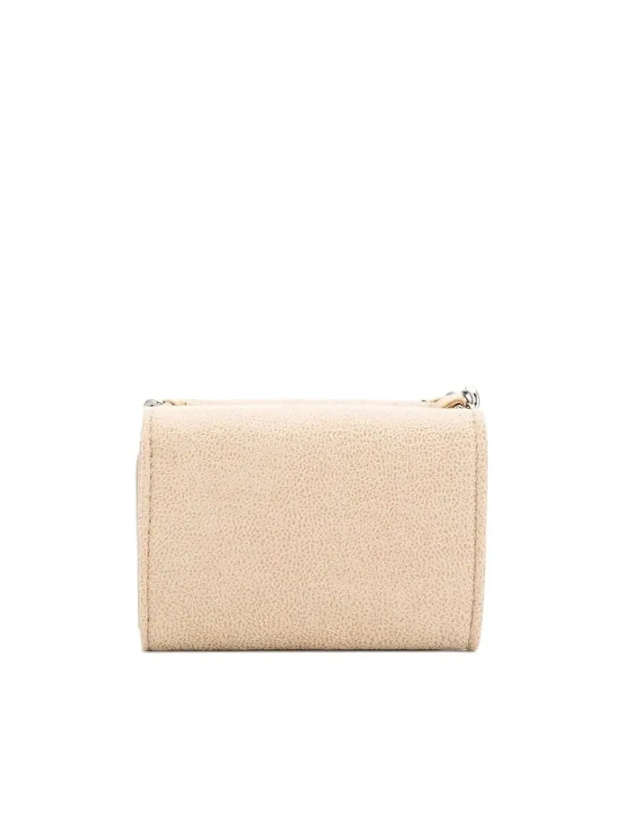 Кошелек Stella McCartney Falabella с тройным складным клапаном — изображение 2 из 3, бежевый