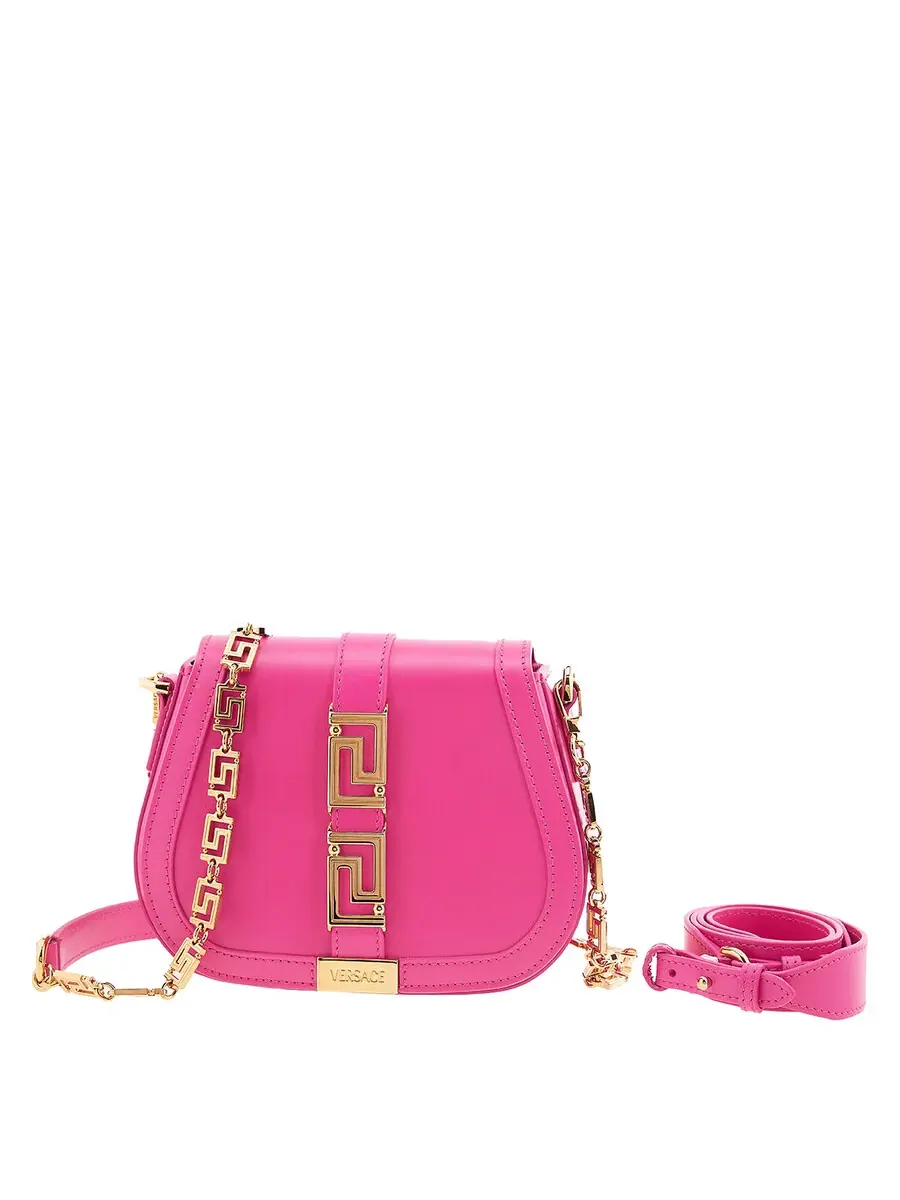 Сумка через плечо Versace Greca Goddess Small - розовая