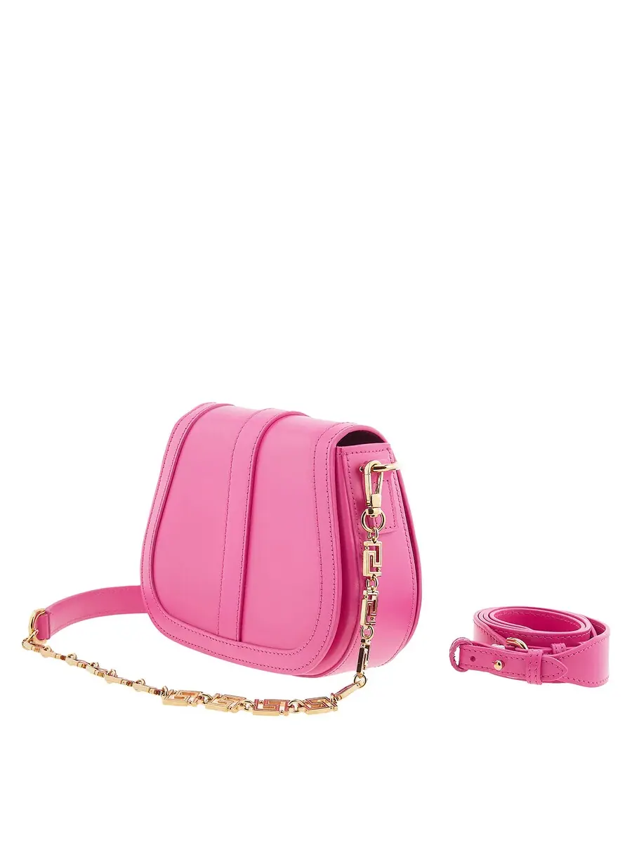 Сумка через плечо Versace Greca Goddess Small - розовая — изображение 5 из 7, розовый