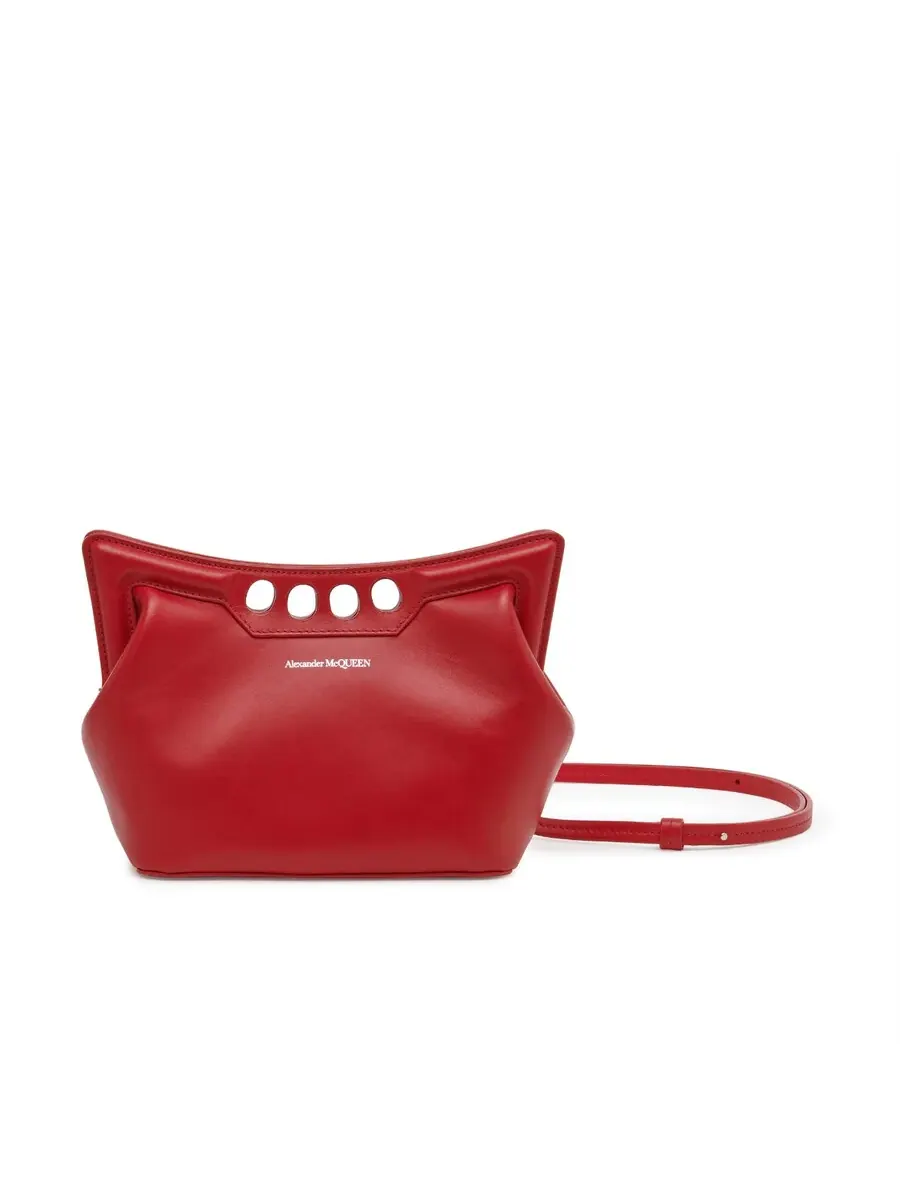 Мини-сумка через плечо Alexander McQueen The Peak красного цвета Welsh Red