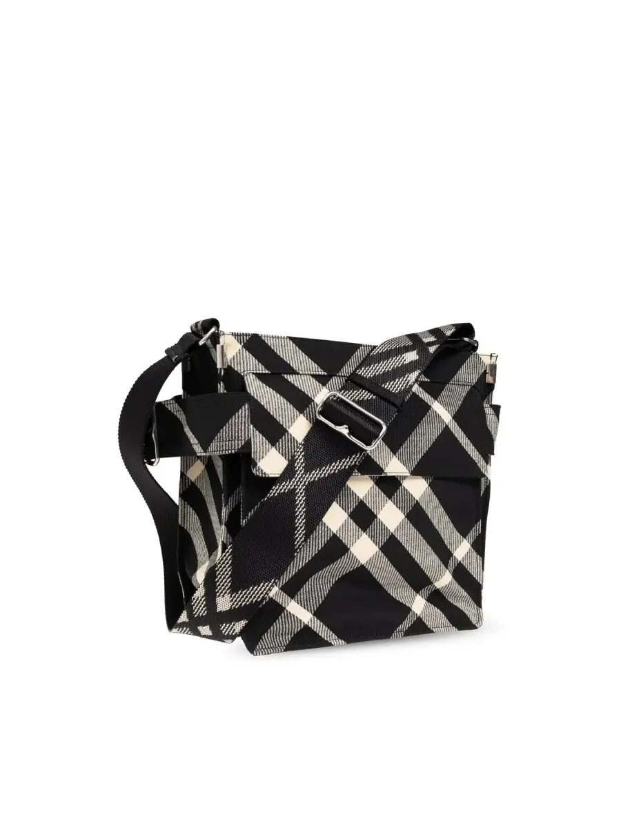 Плечевая сумка Burberry в клетку Trench — 3