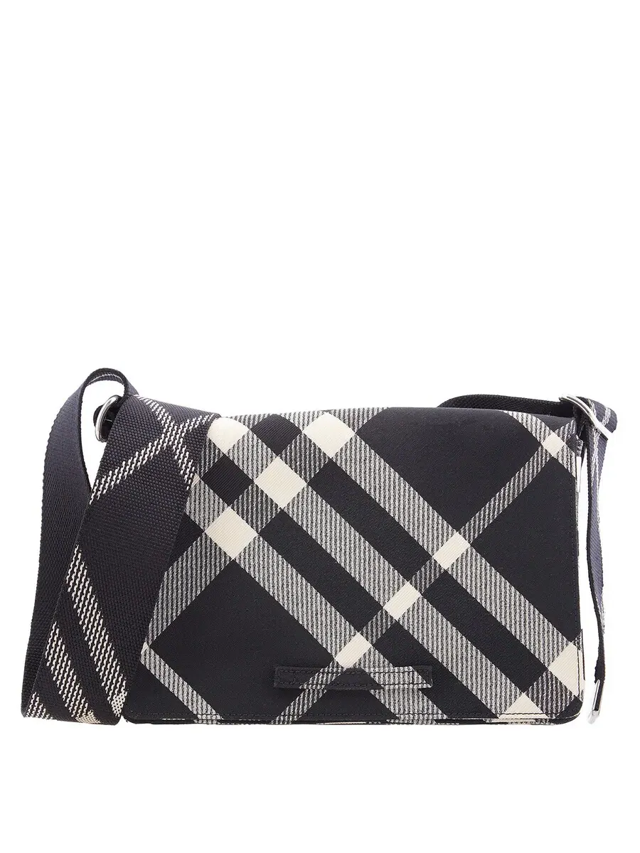Сумка через плечо Burberry Check Trench из хлопковой смеси в клетку