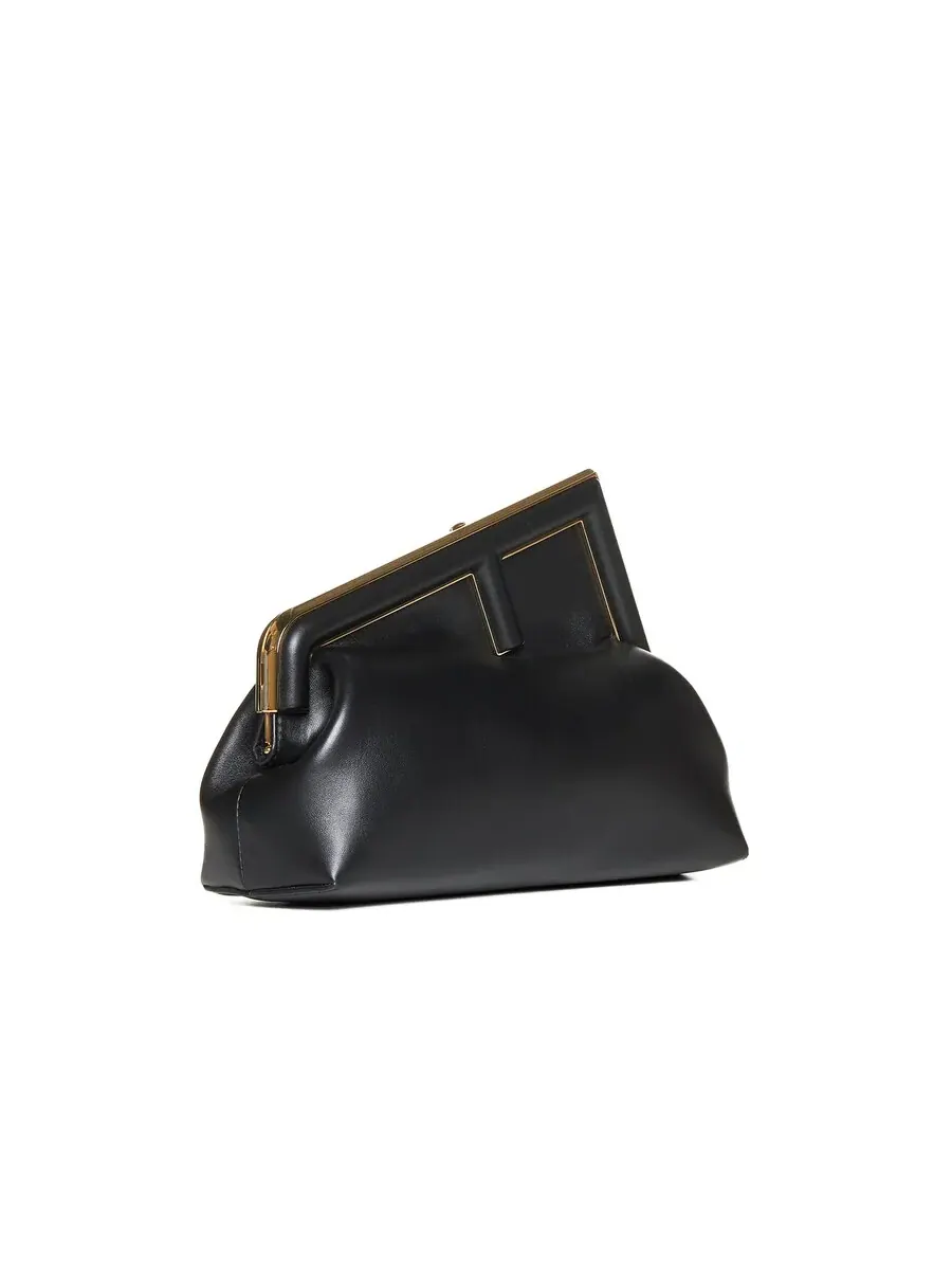 Клатч Fendi First Midi из мягкой кожи наппа — изображение 3 из 4, черный