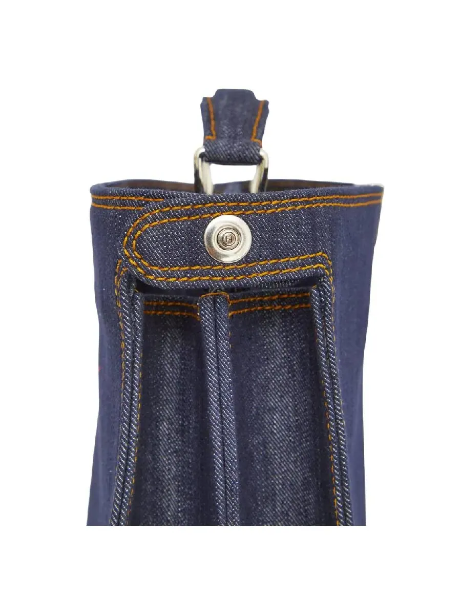Мини-сумка Fendi Peekaboo ISeeU из ткани с эффектом денима — 4
