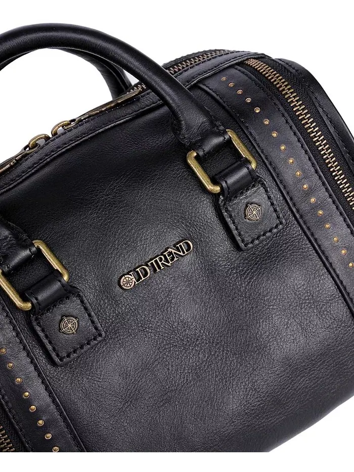 Женская сумка через плечо Mini Trunk из натуральной кожи OLD TREND — изображение 13 из 16, черный
