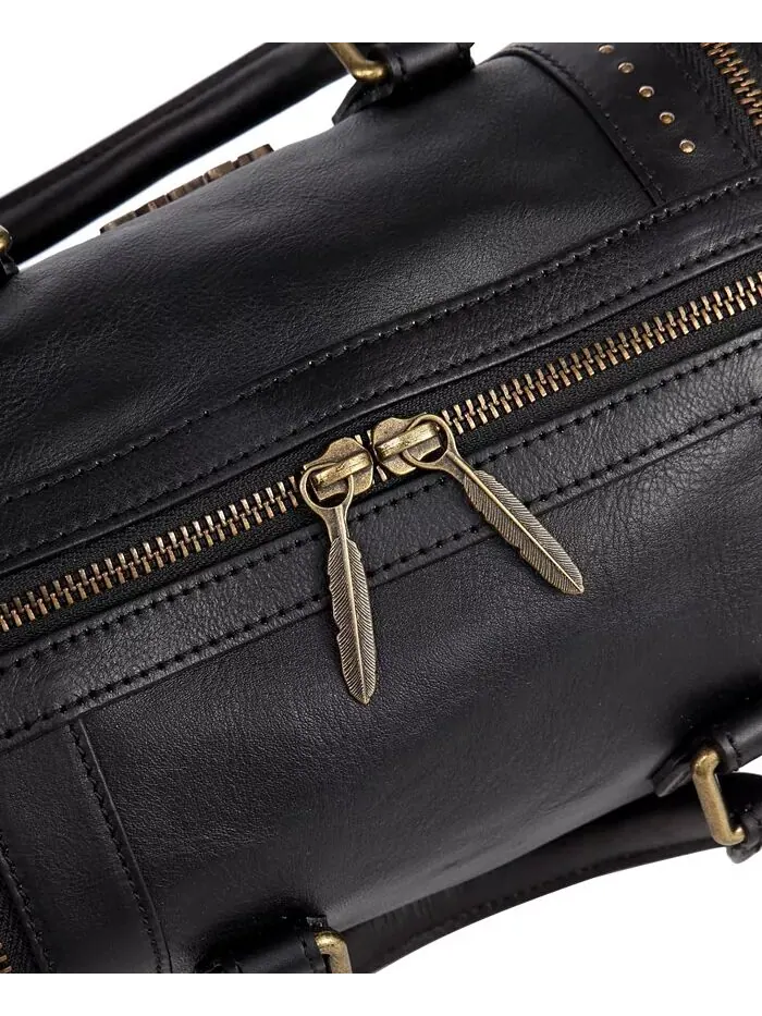 Женская сумка через плечо Mini Trunk из натуральной кожи OLD TREND — изображение 14 из 16, черный
