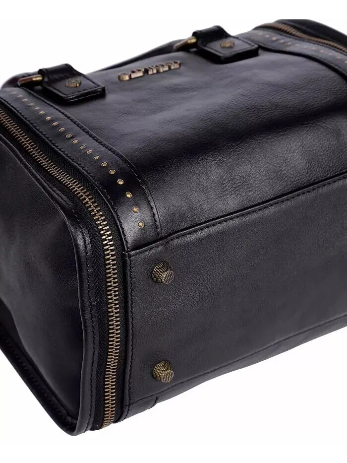 Женская сумка через плечо Mini Trunk из натуральной кожи OLD TREND — изображение 15 из 16, черный