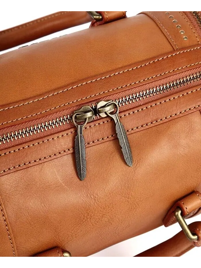 Женская сумка через плечо Mini Trunk из натуральной кожи OLD TREND — изображение 11 из 13, орех