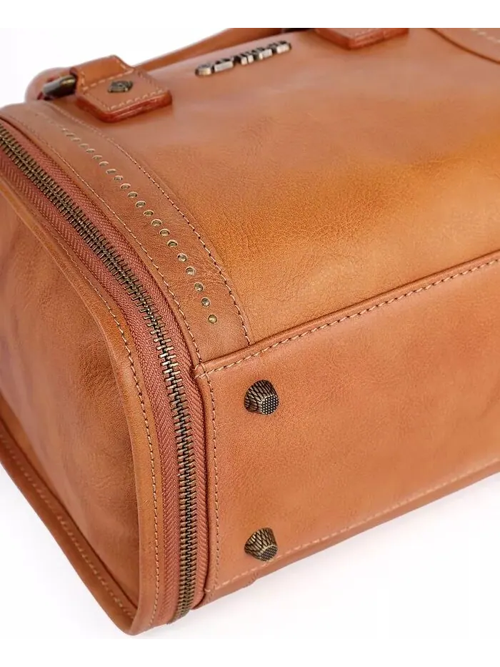 Женская сумка через плечо Mini Trunk из натуральной кожи OLD TREND — изображение 13 из 13, орех