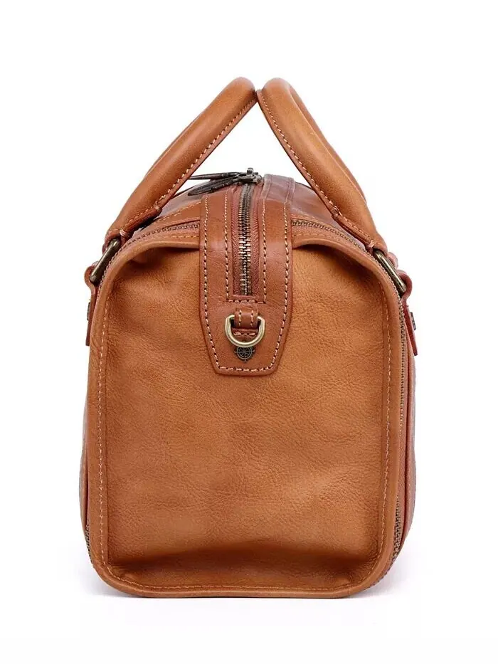 Женская сумка через плечо Mini Trunk из натуральной кожи OLD TREND — изображение 5 из 13, орех