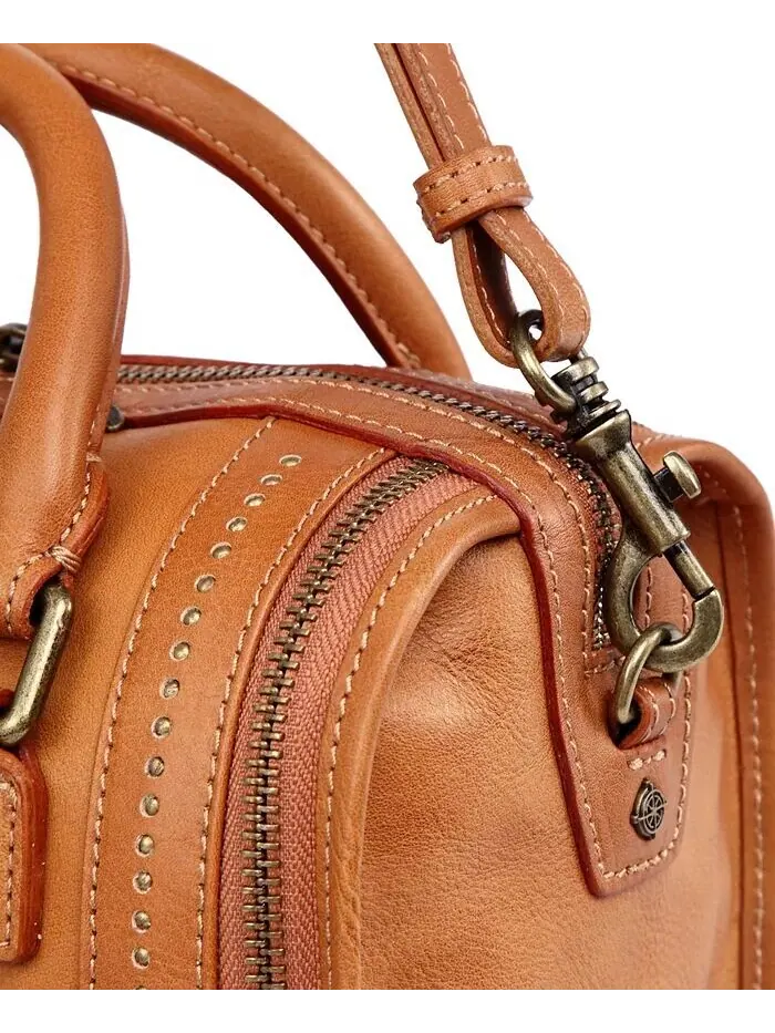 Женская сумка через плечо Mini Trunk из натуральной кожи OLD TREND — изображение 10 из 13, орех