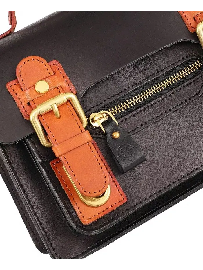 Женская сумка-саквояж Aster Mini из натуральной кожи OLD TREND — изображение 12 из 14, черный