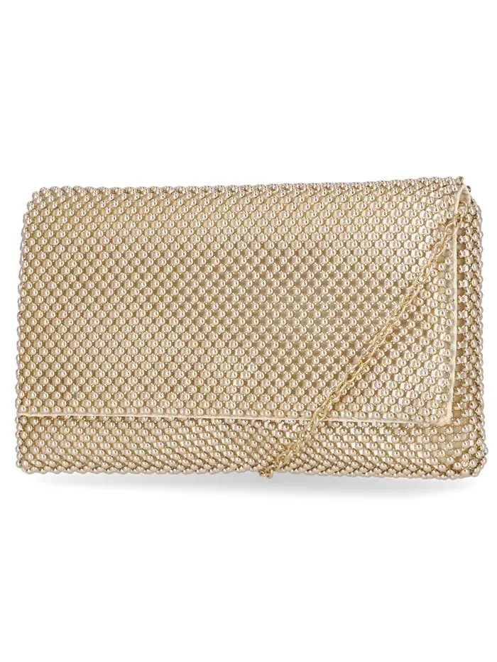 Клатч Prudence Shiny Mesh I.N.C. International Concepts — изображение 6 из 6, золотистый/золотистый