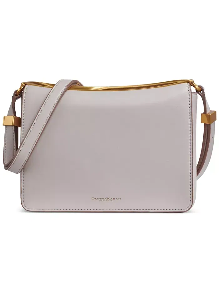 Сумка Jericho Flap Shoulder with Sculpted Hardware Donna Karan New York — бежевый