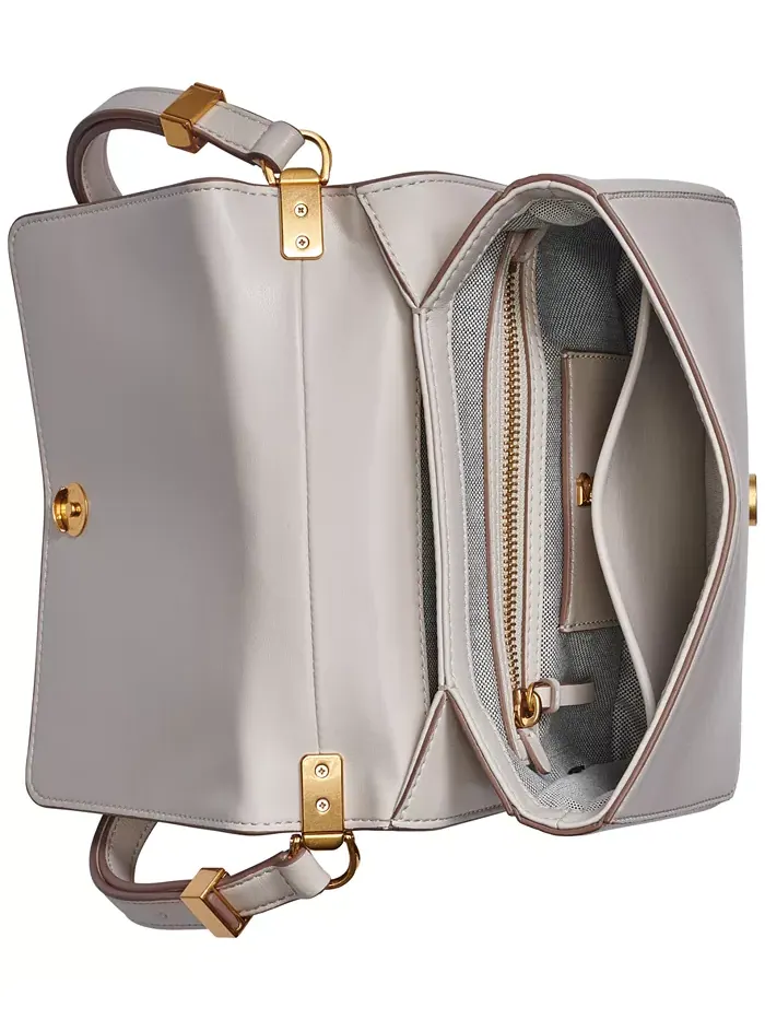 Сумка Jericho Flap Shoulder with Sculpted Hardware Donna Karan New York — изображение 3 из 6, бежевый