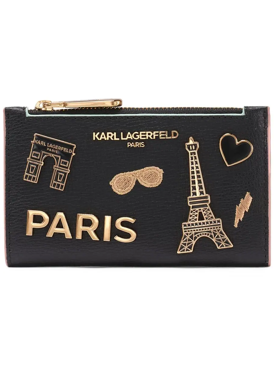 Складной кошелек KARL LAGERFELD PARIS — изображение 1 из 4, черный/золотистый